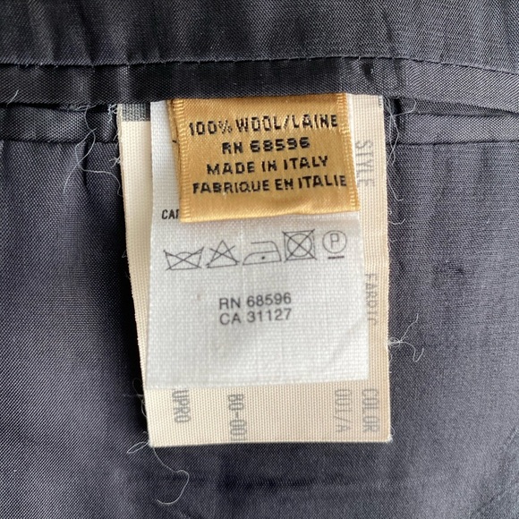 VTG Donna Karen Signature Made In Italy Blazer Jacket Black 100%Wool Short 40/33 - Picture 7 of 16